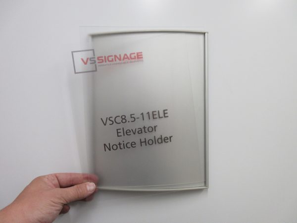 Messaged insert for VSC8.5-11ELE Elevator Notice Holder - Curved