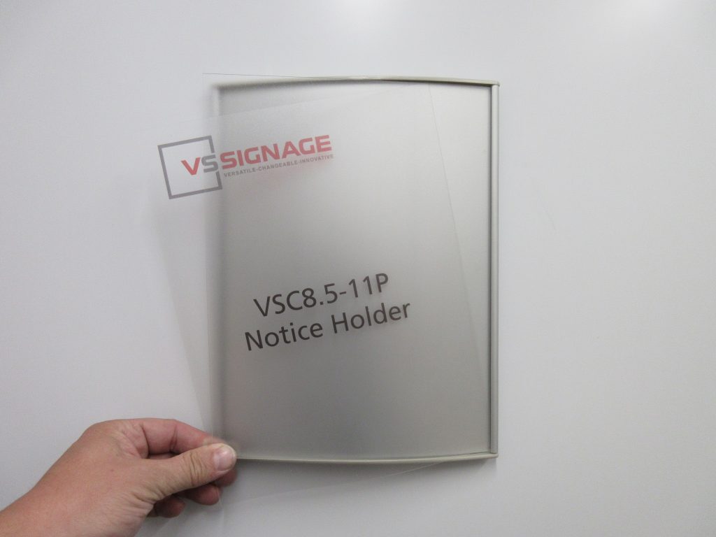 Changeable VSC8.5-11P Notice Holder - Curved