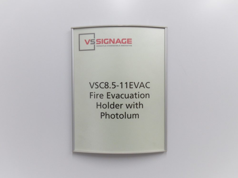 Changeable VSC8.5-11EVAC Fire Evacuation Holder