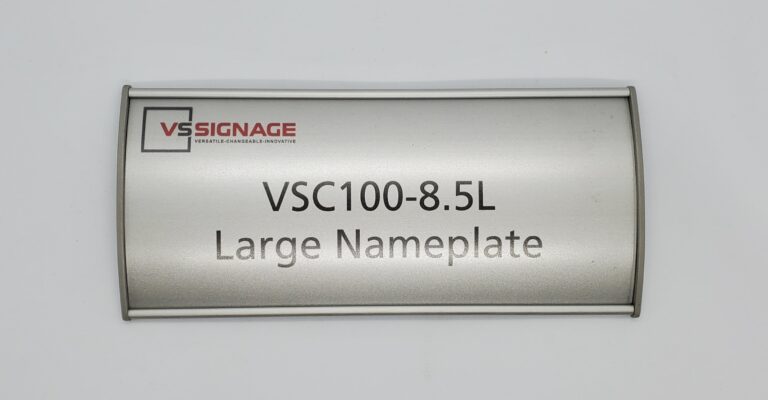 Changeable VSC100-8.5L Curved Large Office Nameplate