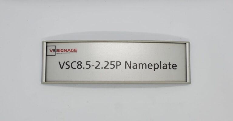 Changeable VSC8.5-2.25P Curved Office Name Plate