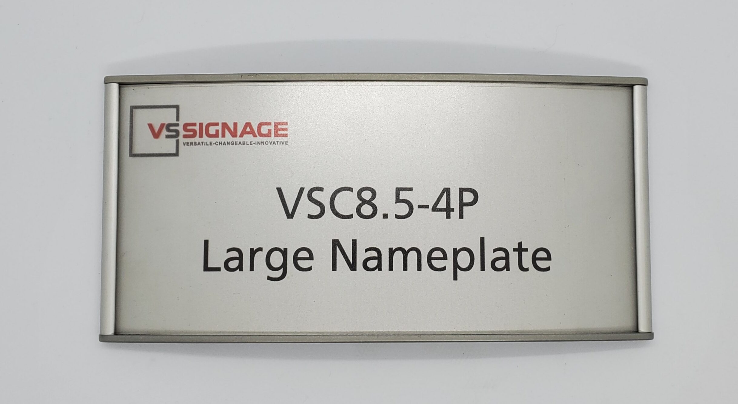 Changeable VSC8.5-4P Large Curved Office Name Plate