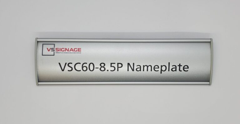 Changeable VSC60-8.5L Curved Office Name Plate
